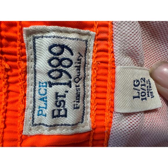 Boys' Place 1989 Skull Print Swim Trunks - Size Large (10-12) - Picture 6 of 8